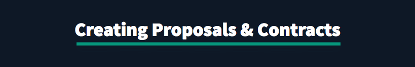 Proposals and Contracts
